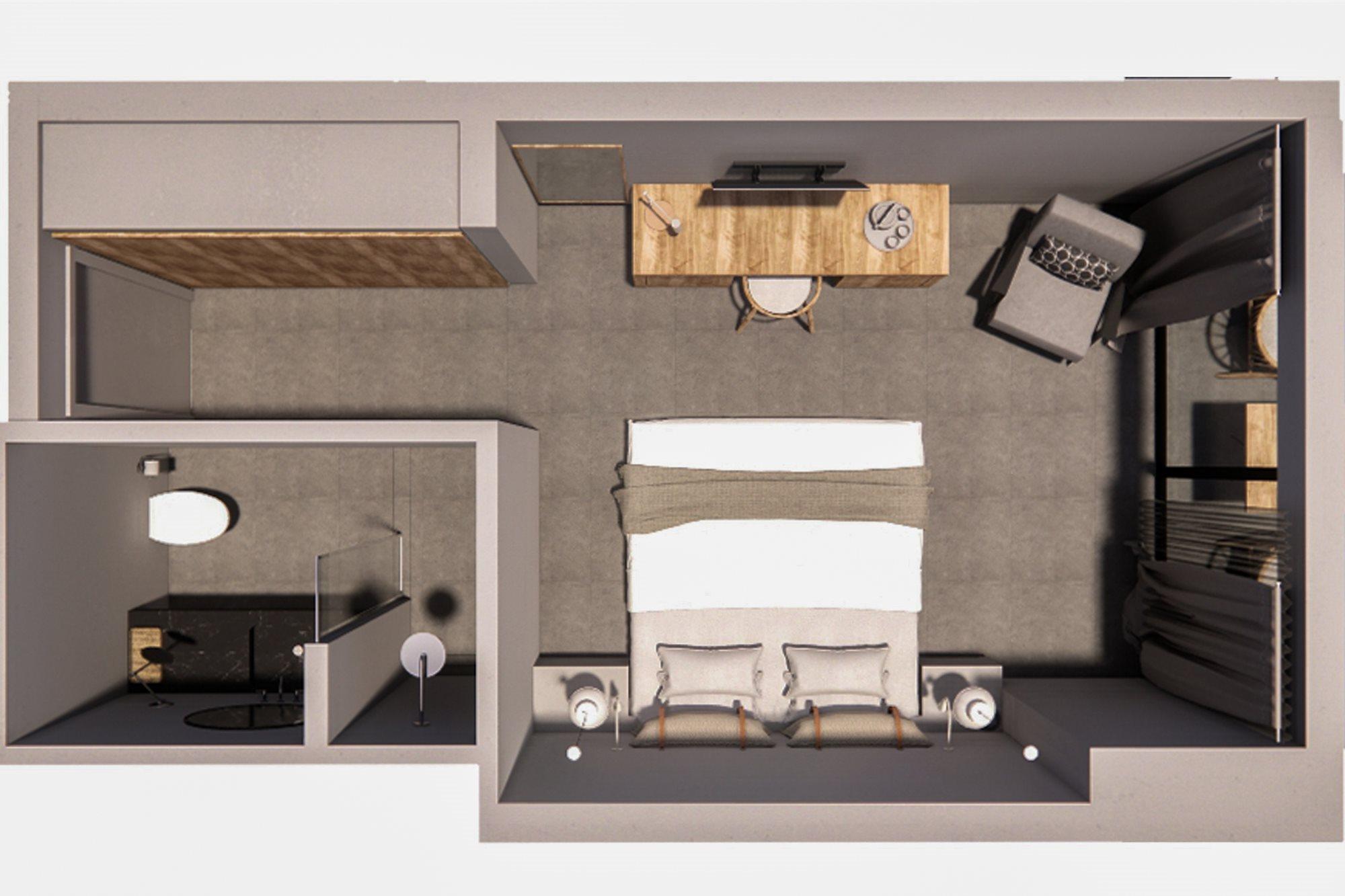 Elissa Adults-Only Lifestyle Beach Resort Kallithea  Exterior photo 3D rendering of a hotel room